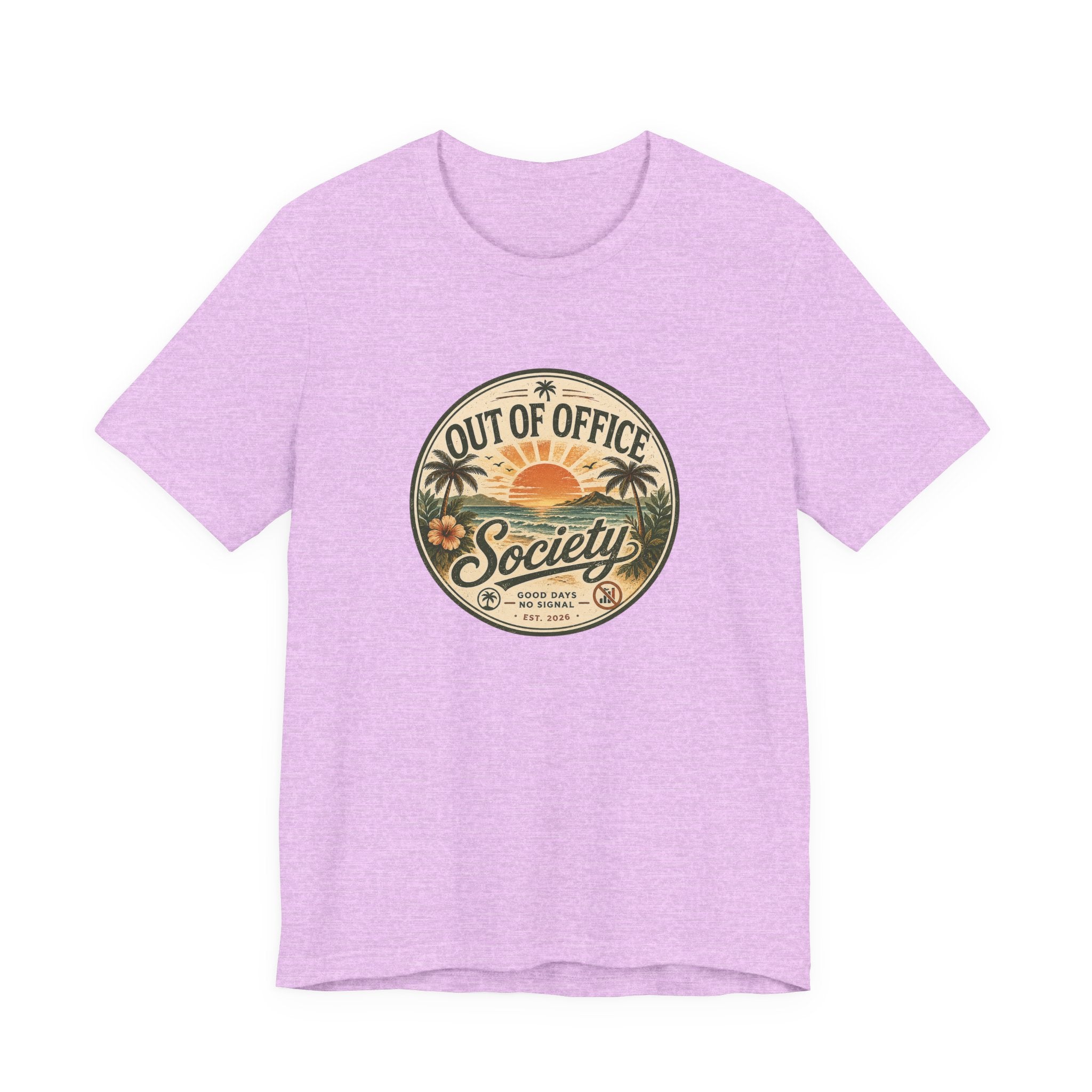 Out of Office Society Tee — Vacation Vibes Sunset Graphic T-Shirt