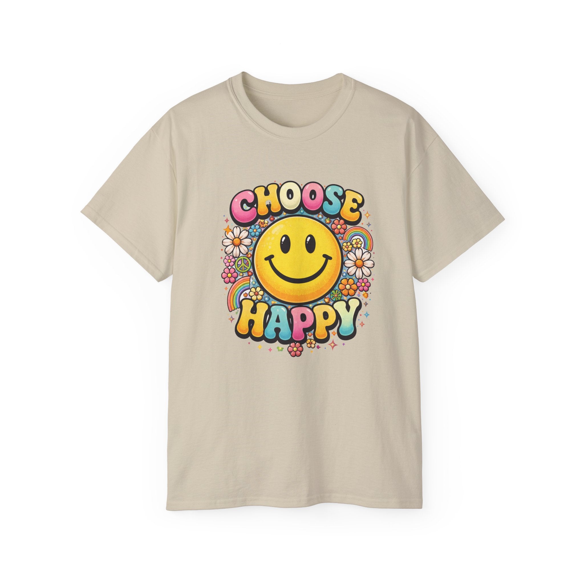 Choose Happy Smiley T-Shirt — Retro Happy Face Tee