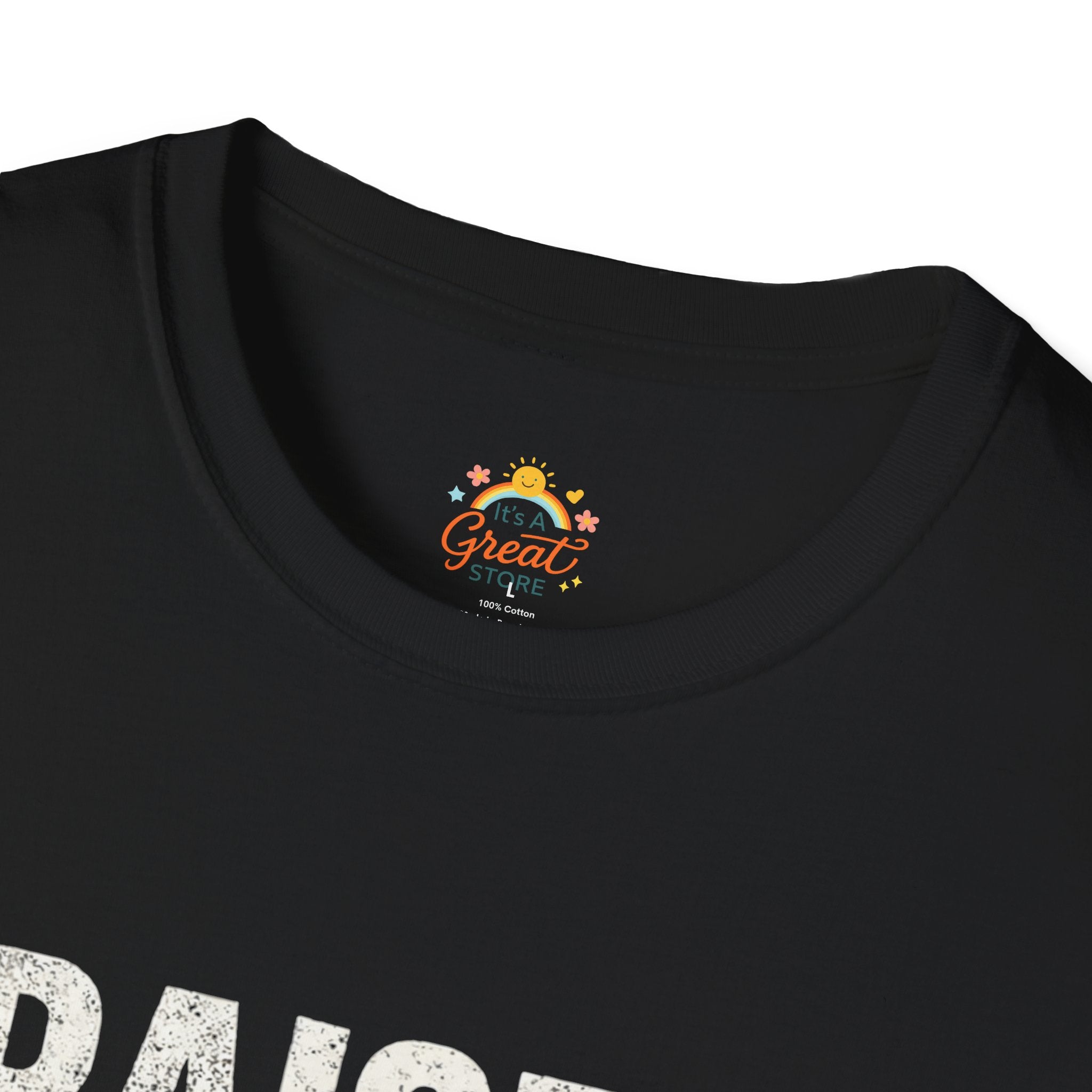 T-Shirt — "Raised by a Strong Woman" Vintage Text Tee