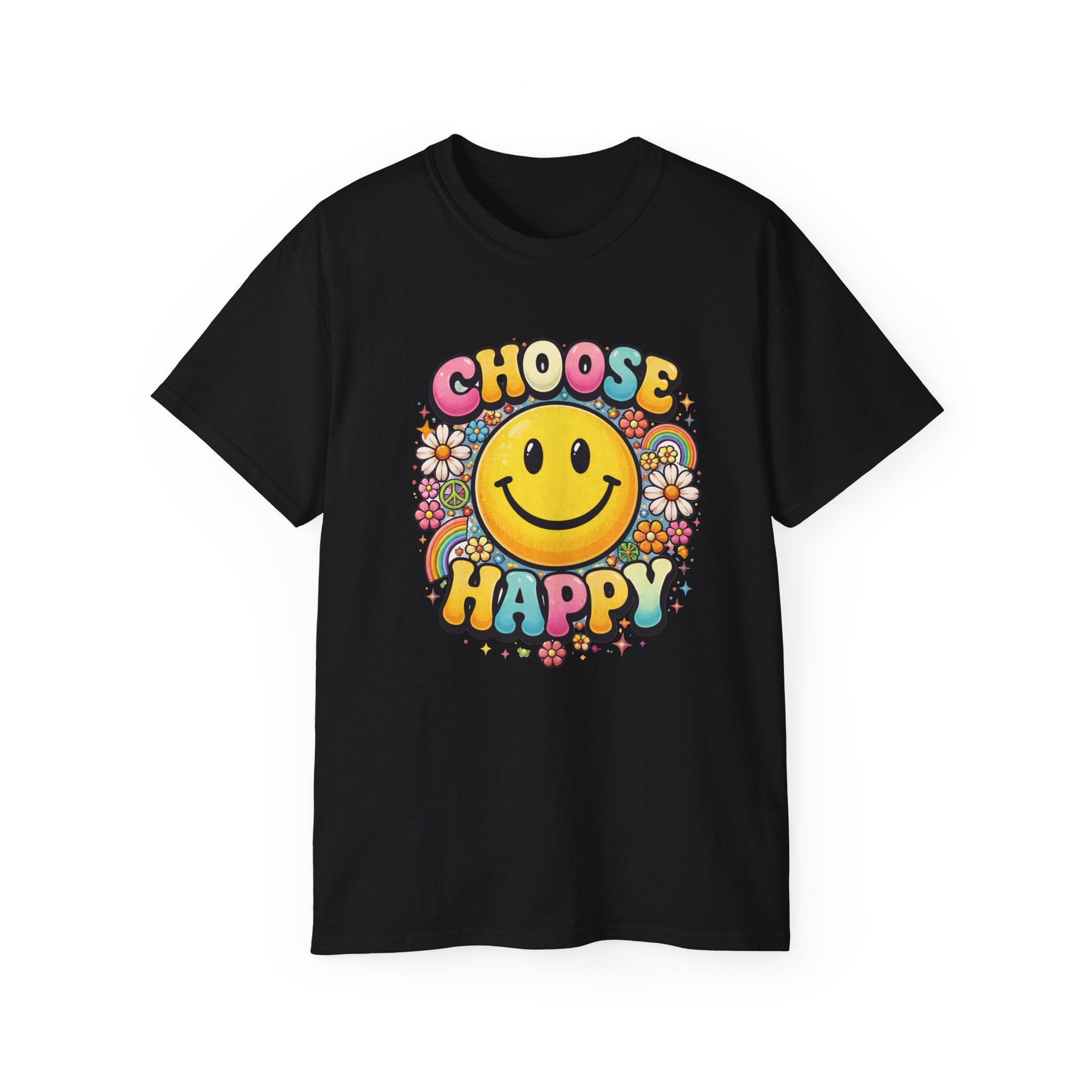 Choose Happy Smiley T-Shirt — Retro Happy Face Tee
