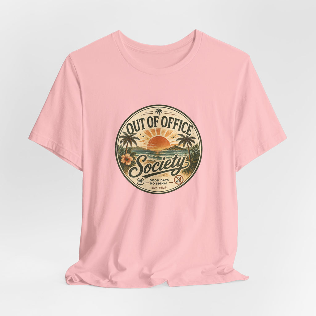 Out of Office Society Tee — Vacation Vibes Sunset Graphic T-Shirt