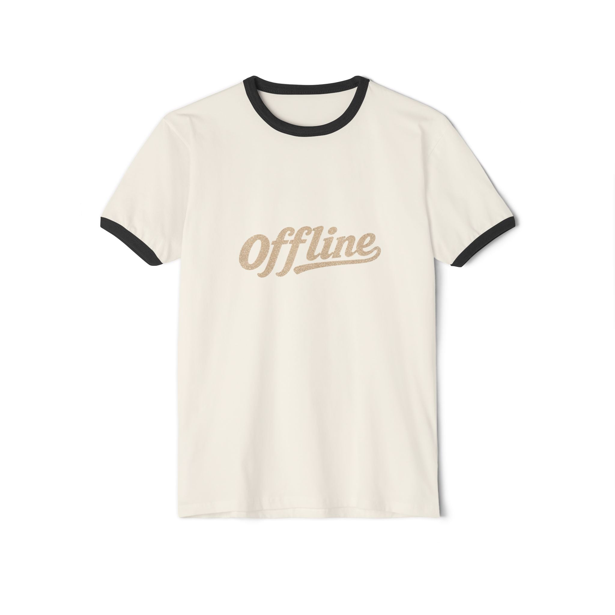 Retro 'Offline' Ringer T-Shirt — Vintage Casual Tee for Digital Detox