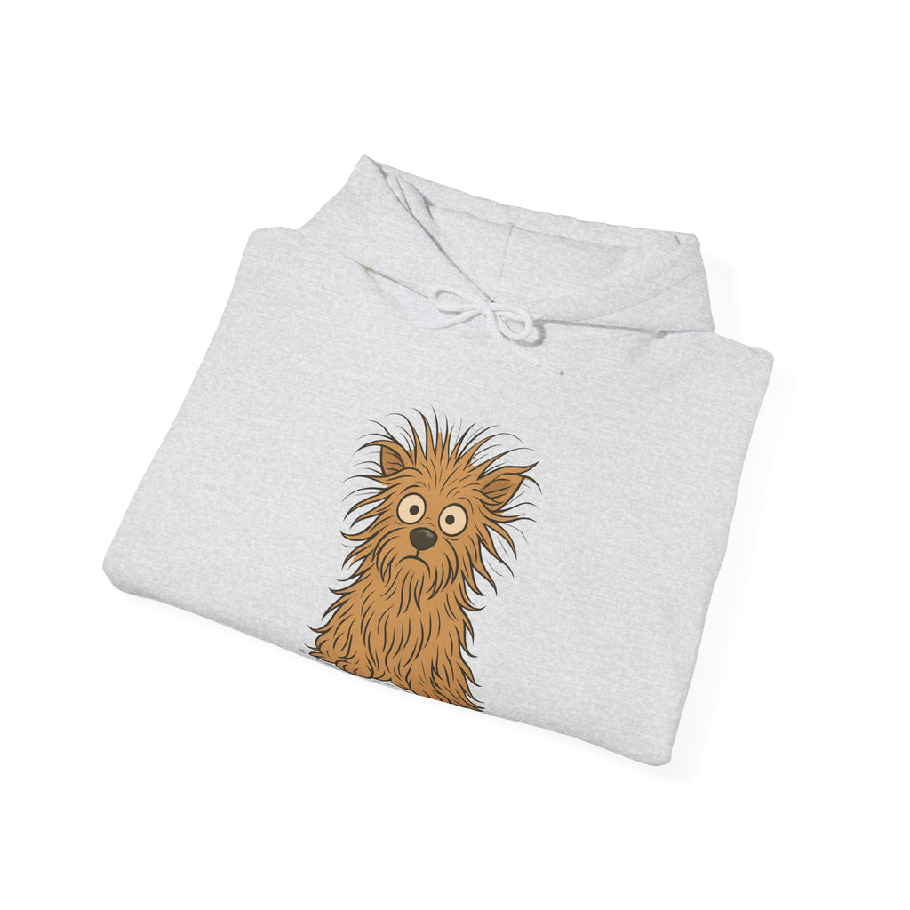 Hoodie — Cute Fluffy Dog "Send Treats and Reassurance" Graphic