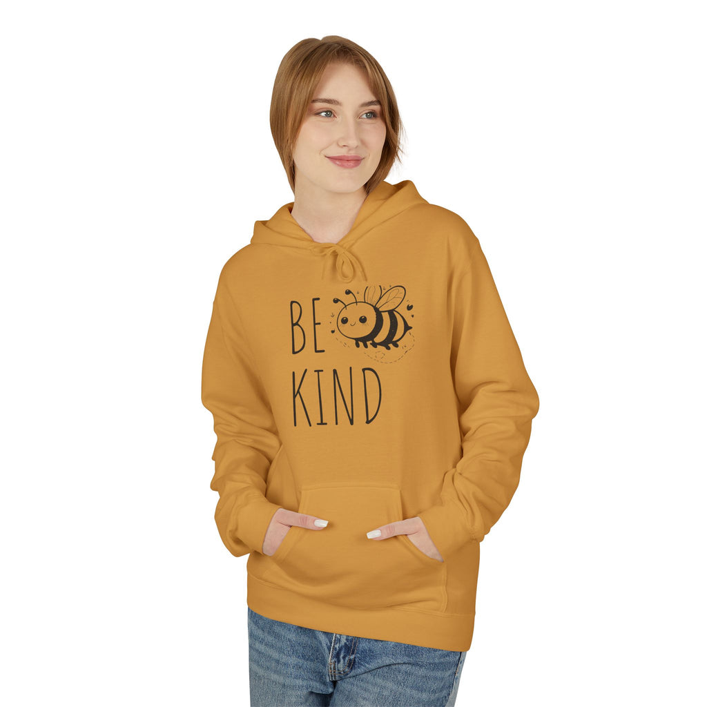 Bee Kind Hoodie — Cute Minimalist Bee Graphic Sweatshirt, Positive Message Gift