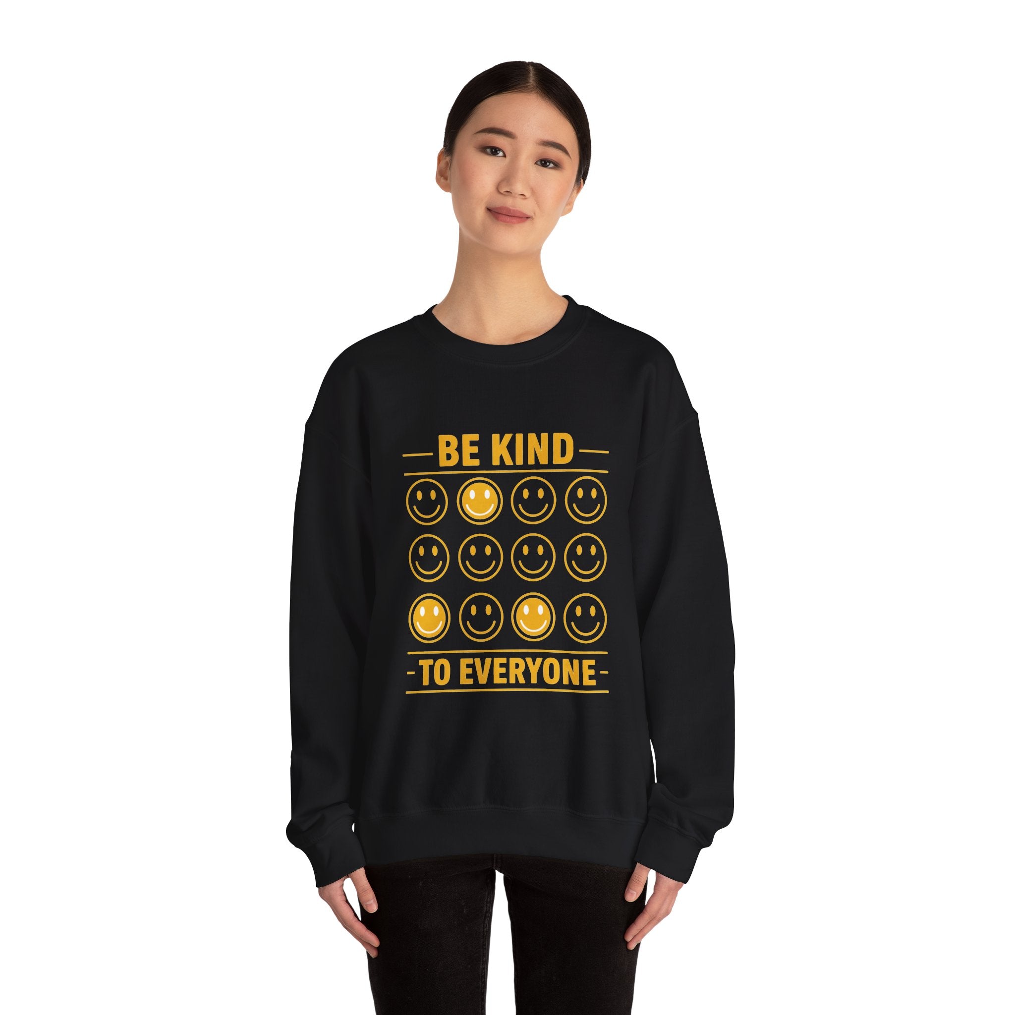 Be Kind To Everyone Sweatshirt — Positive Smile Emoji Crewneck