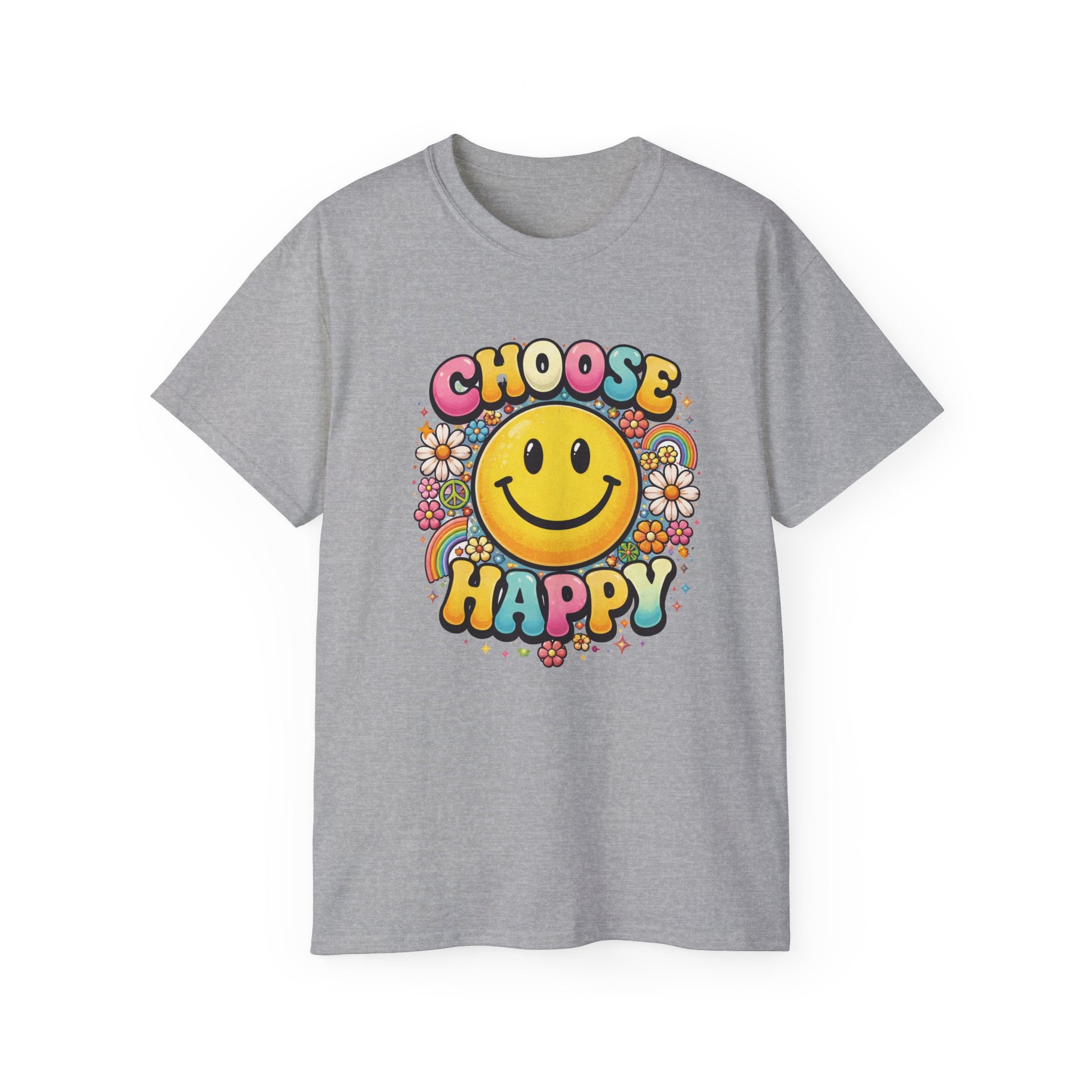 Choose Happy Smiley T-Shirt — Retro Happy Face Tee