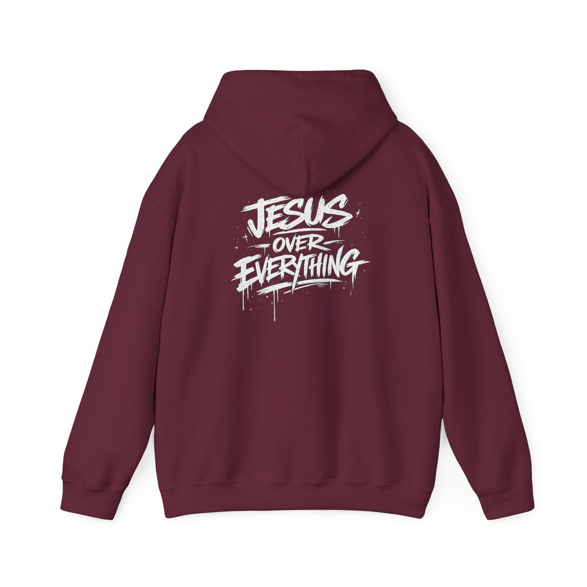Jesus Over Everything Hoodie - Christian Faith Graphic Hoodie