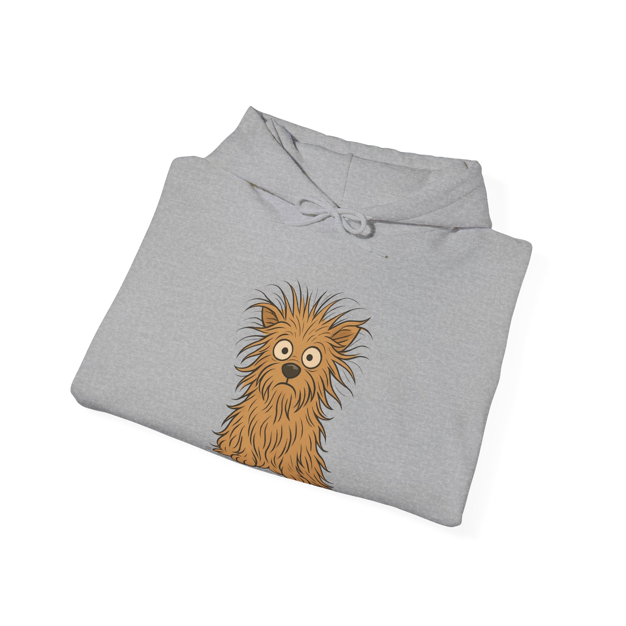 Hoodie — Cute Fluffy Dog "Send Treats and Reassurance" Graphic