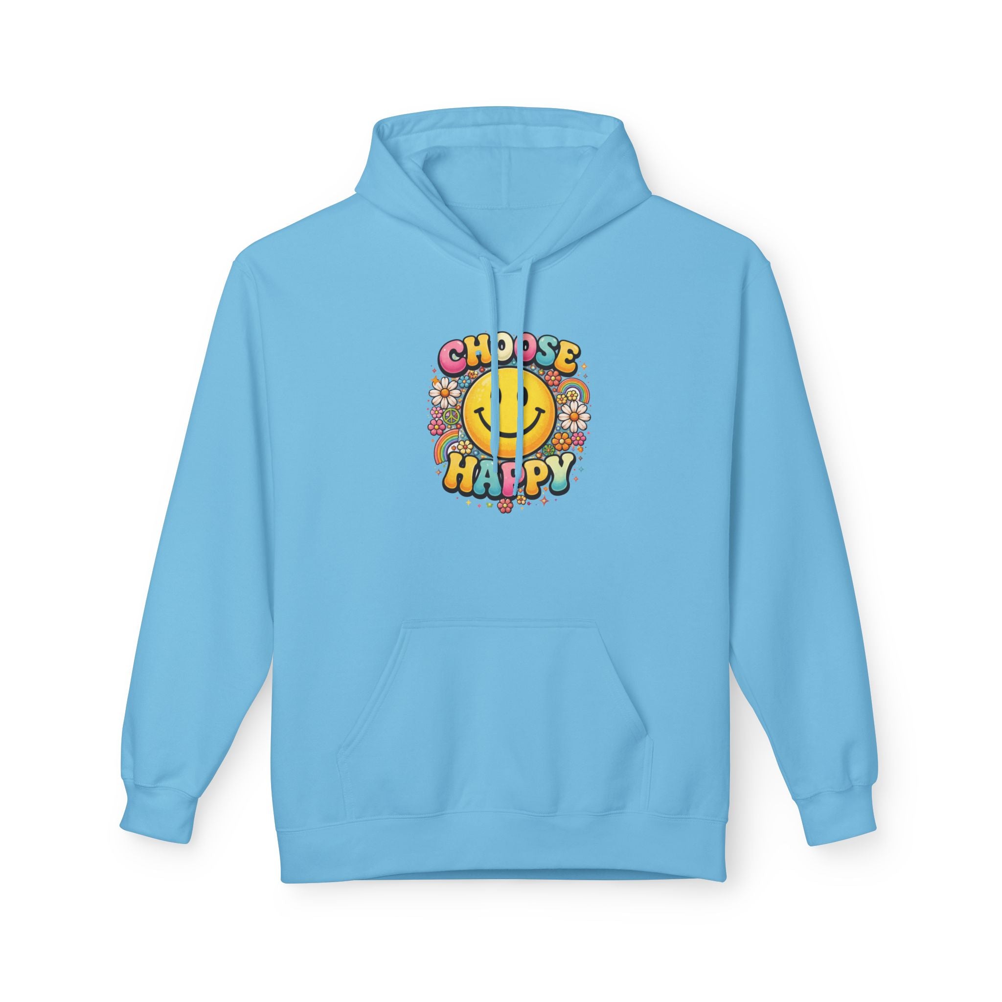 Positive Graphic Hoodie | Choose Happy Sweatshirt | Cozy Teen Hoodie with Smiley Face