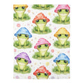 Cute Frog Mushroom Baby Swaddle Blanket — Soft Newborn Wrap for Baby Shower & Nursery
