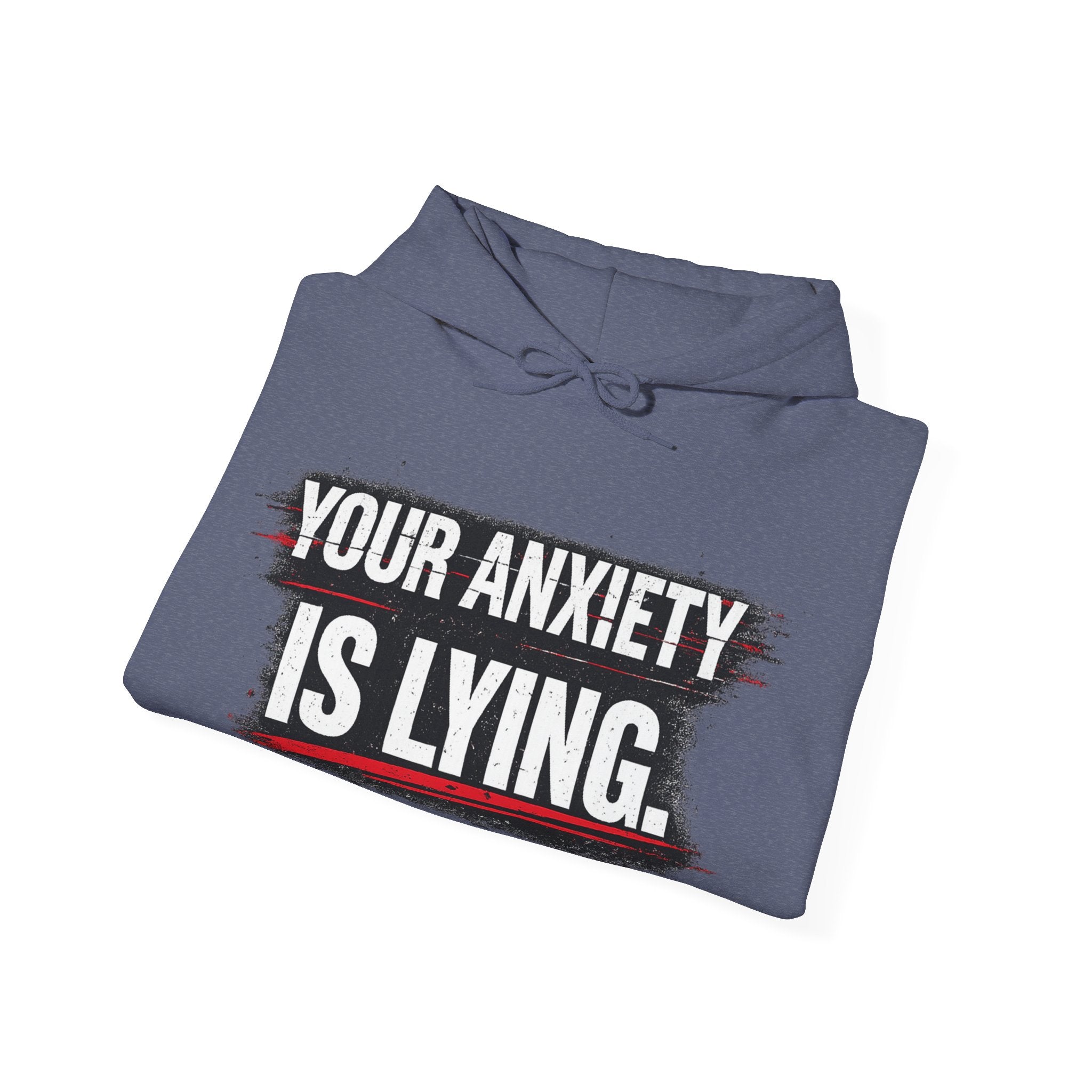 YOUR ANXIETY IS LYING Hoodie — Comforting Graphic Mental Health Sweatshirt