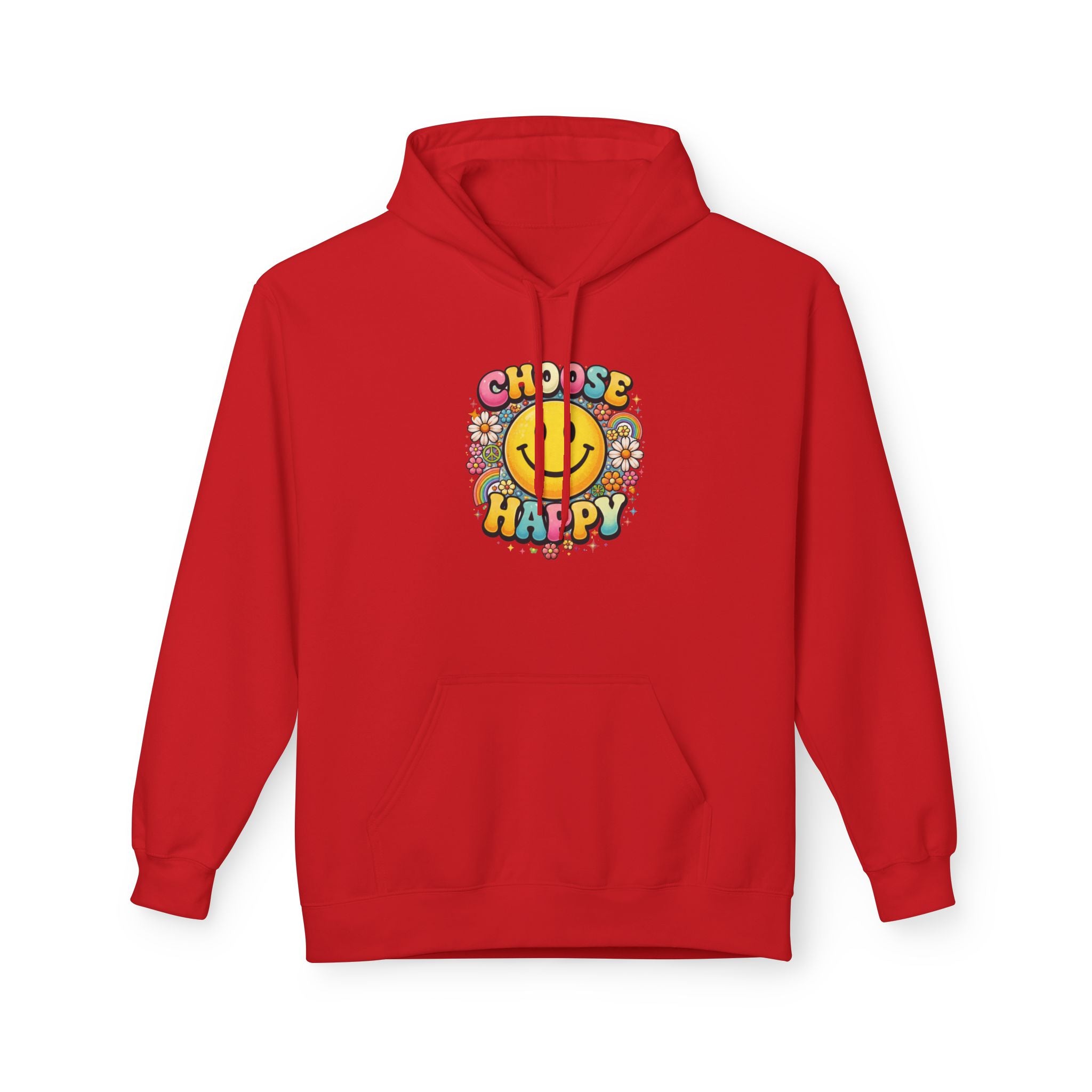Positive Graphic Hoodie | Choose Happy Sweatshirt | Cozy Teen Hoodie with Smiley Face