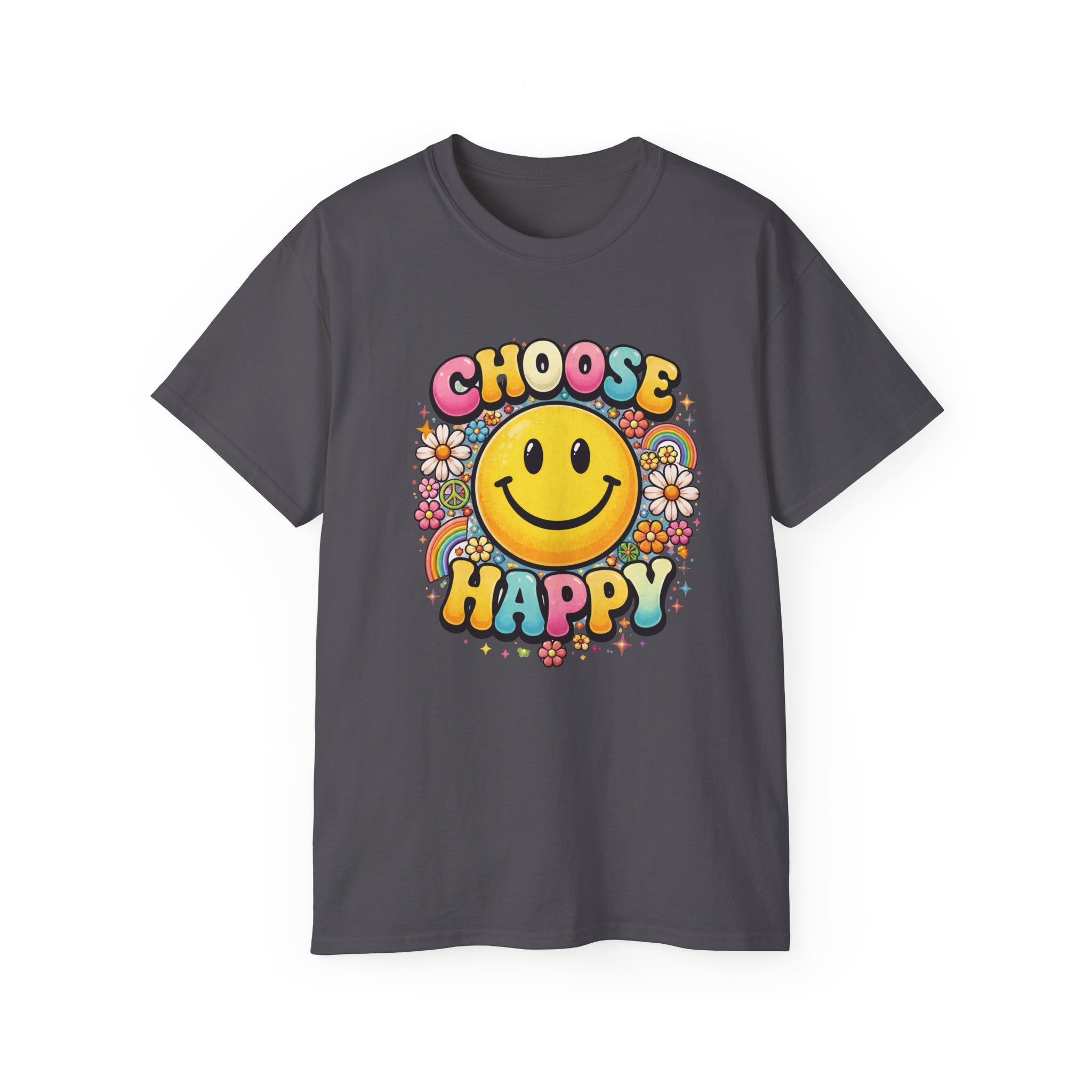 Choose Happy Smiley T-Shirt — Retro Happy Face Tee