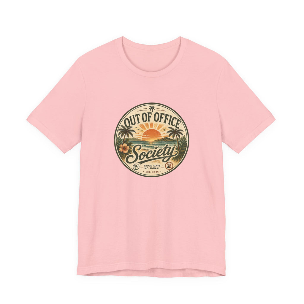 Out of Office Society Tee — Vacation Vibes Sunset Graphic T-Shirt