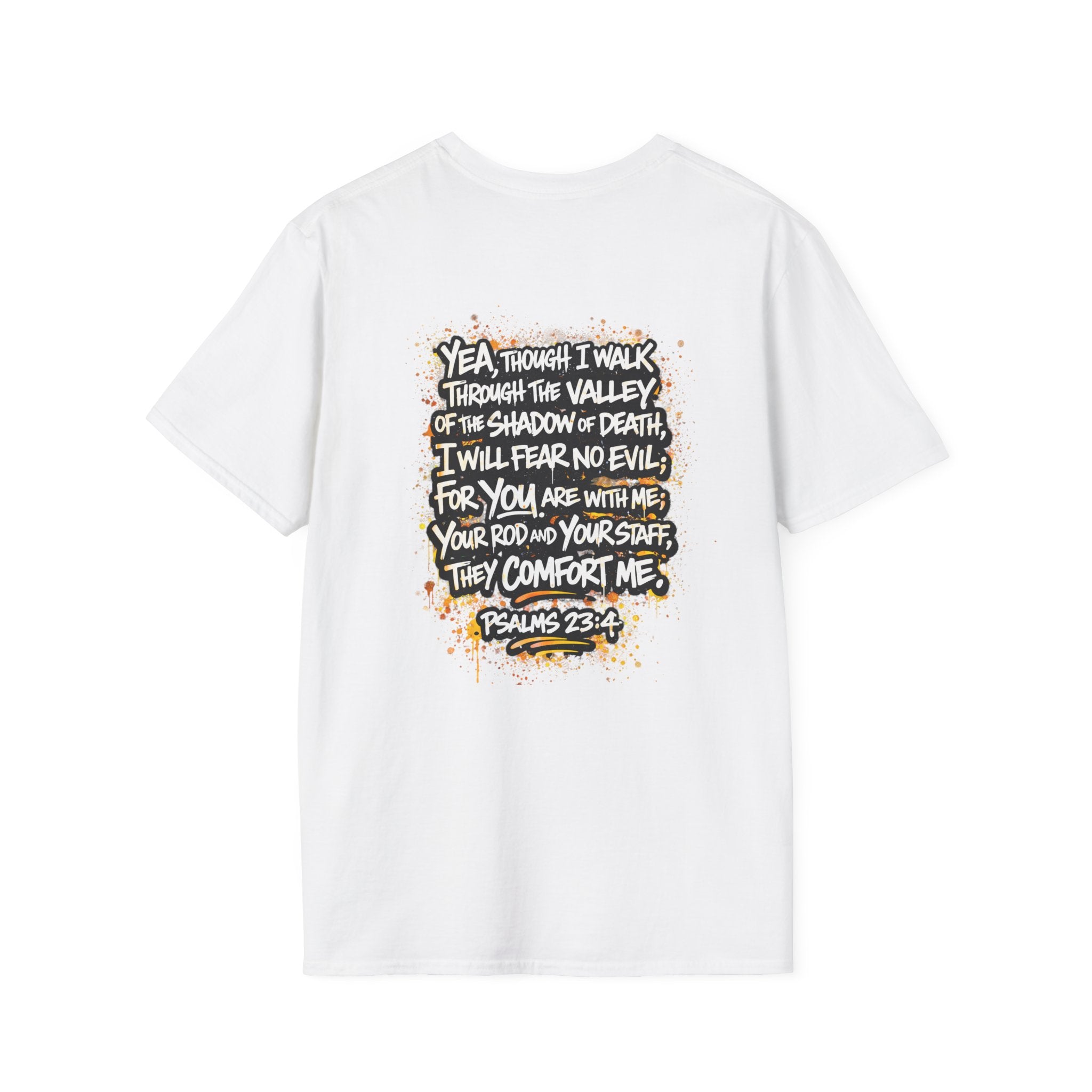 T-Shirt — Psalms 23:4 "I Will Fear No Evil" Christian Faith Graphic Tee