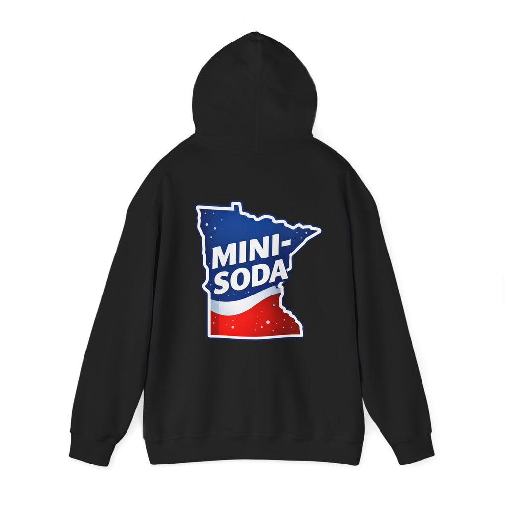 Minnesota Mini-Soda Hooded Sweatshirt — Red White & Blue State Graphic
