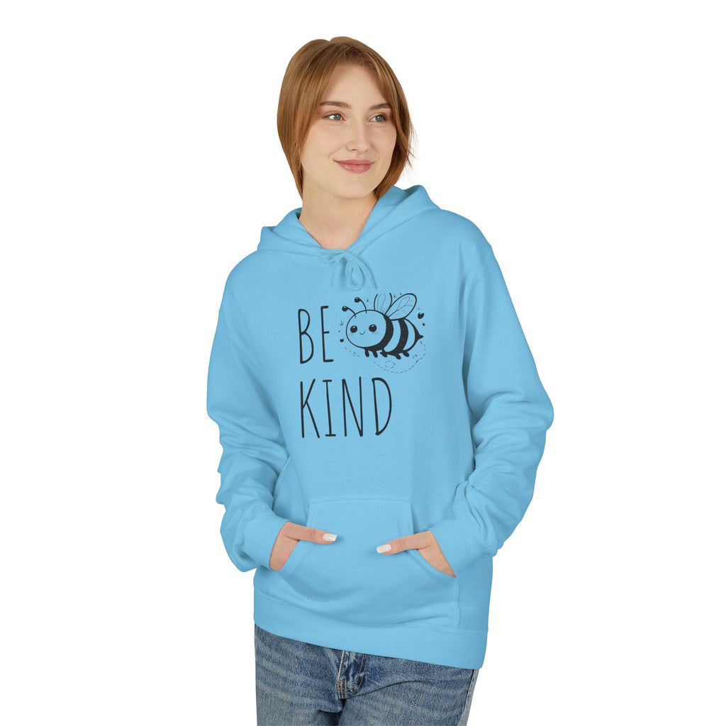 Bee Kind Hoodie — Cute Minimalist Bee Graphic Sweatshirt, Positive Message Gift