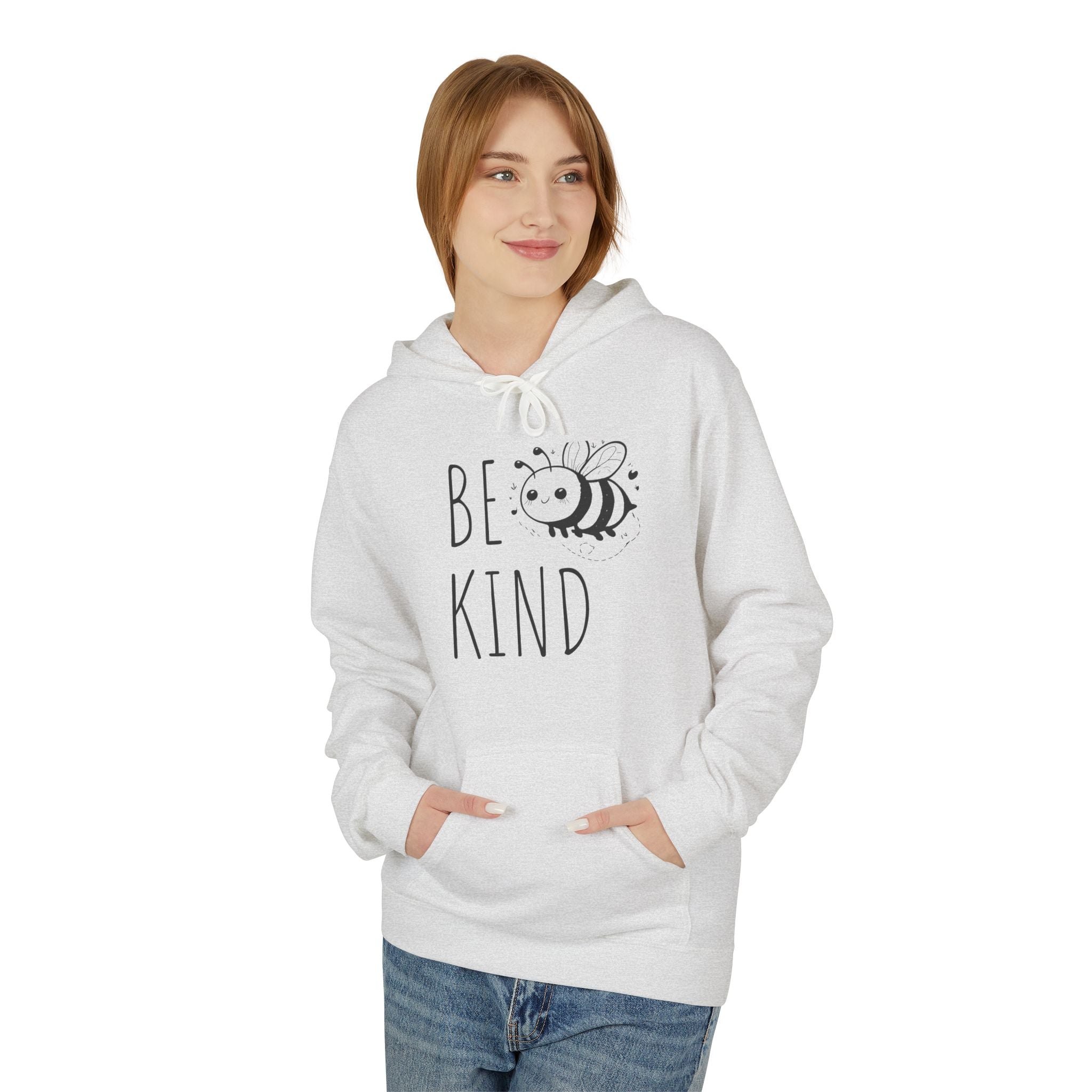Bee Kind Hoodie — Cute Minimalist Bee Graphic Sweatshirt, Positive Message Gift