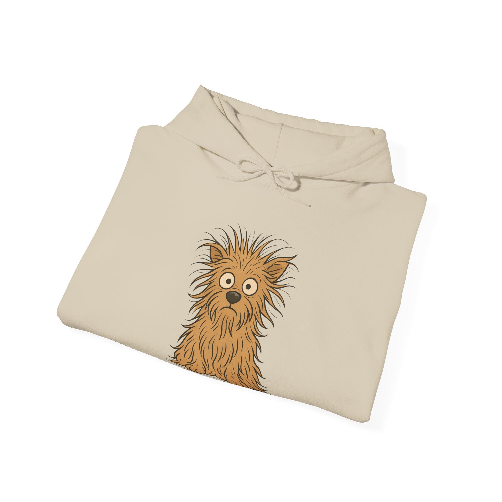 Hoodie — Cute Fluffy Dog "Send Treats and Reassurance" Graphic