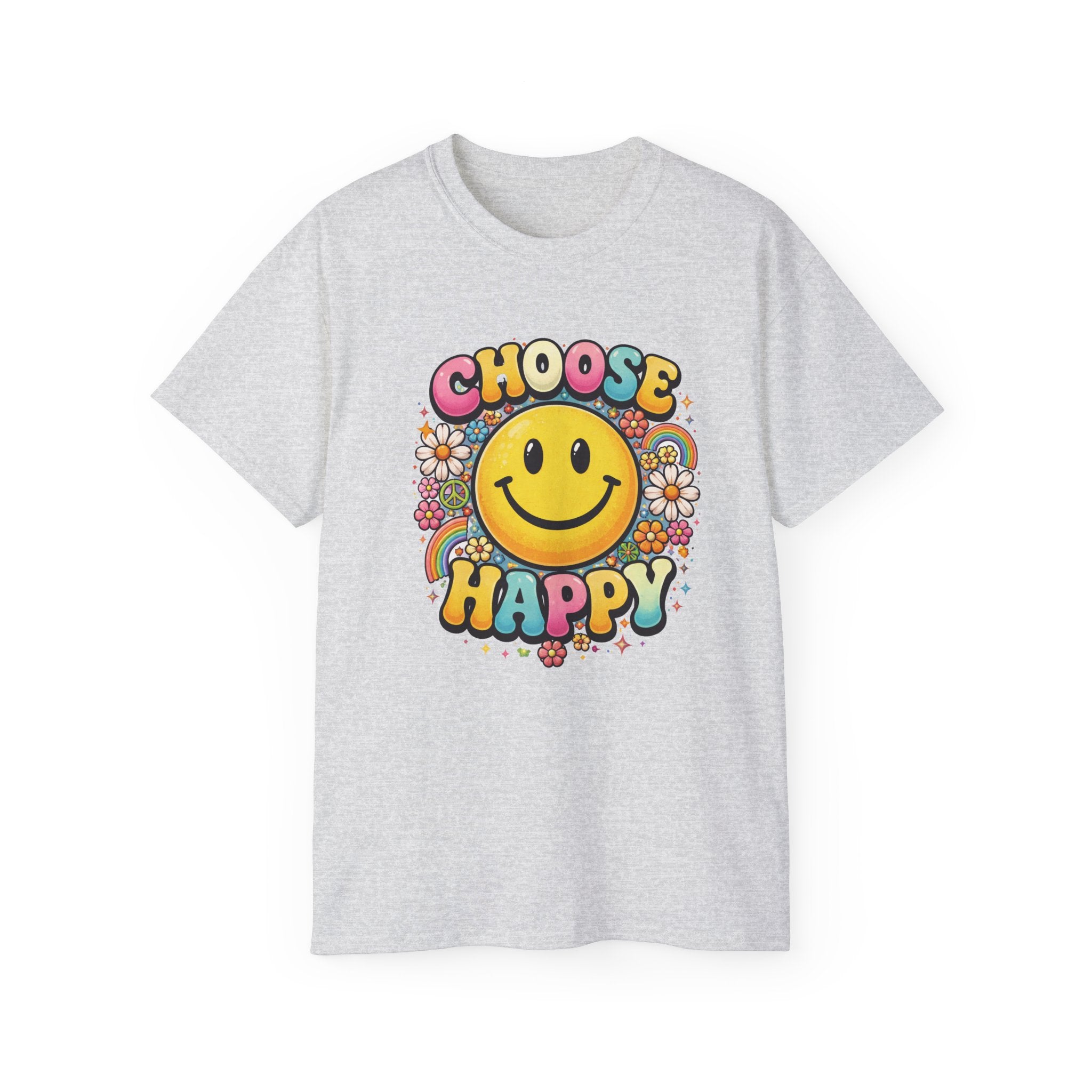 Choose Happy Smiley T-Shirt — Retro Happy Face Tee