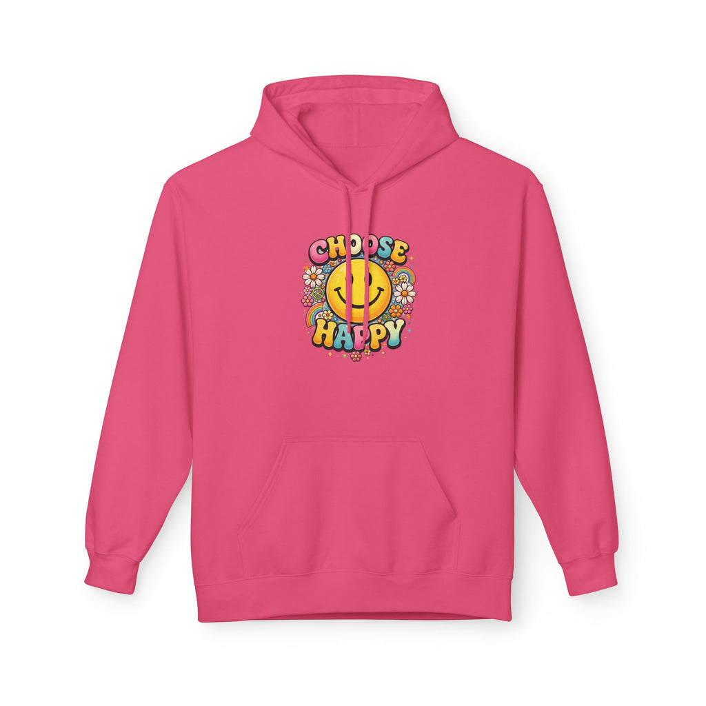 Positive Graphic Hoodie | Choose Happy Sweatshirt | Cozy Teen Hoodie with Smiley Face