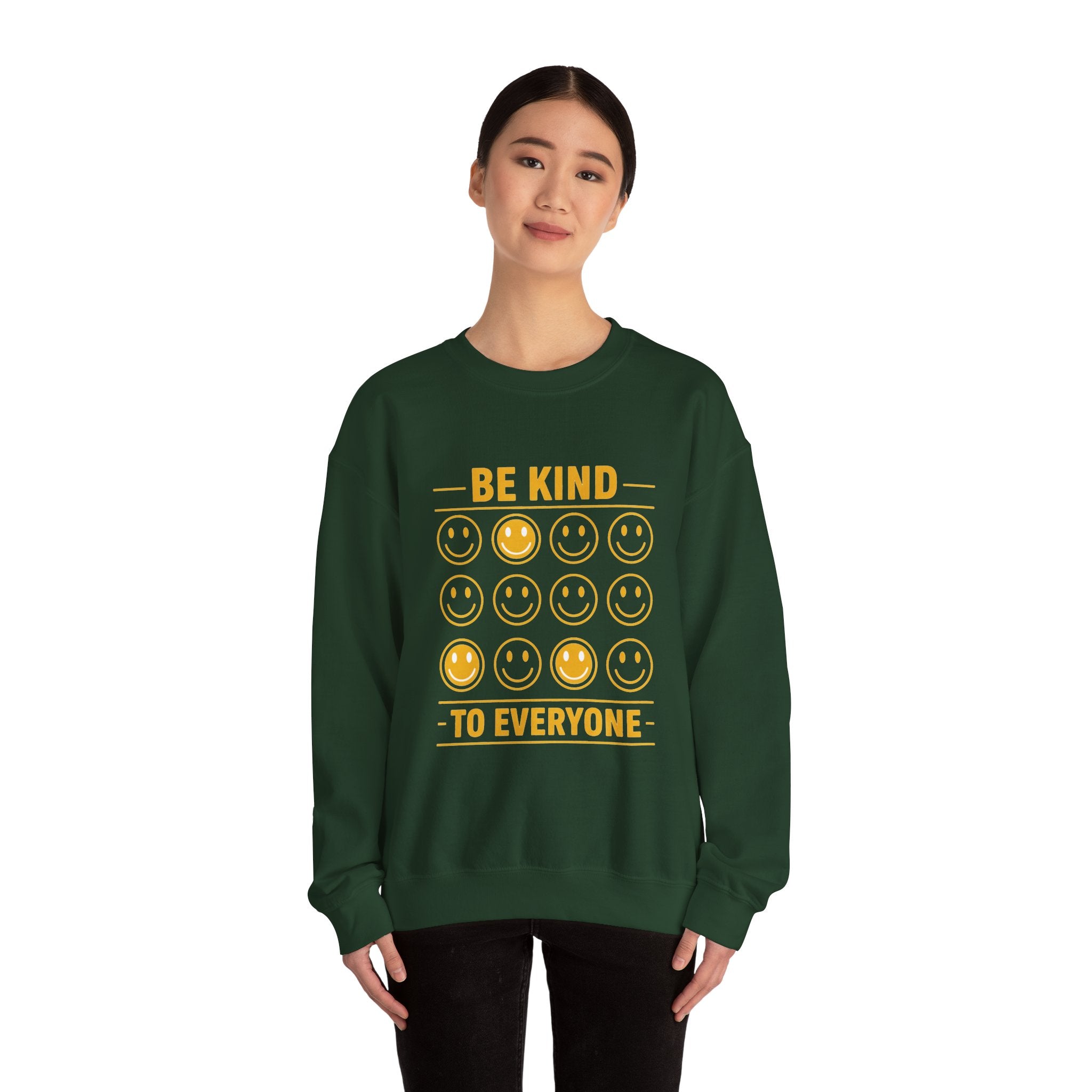Be Kind To Everyone Sweatshirt — Positive Smile Emoji Crewneck