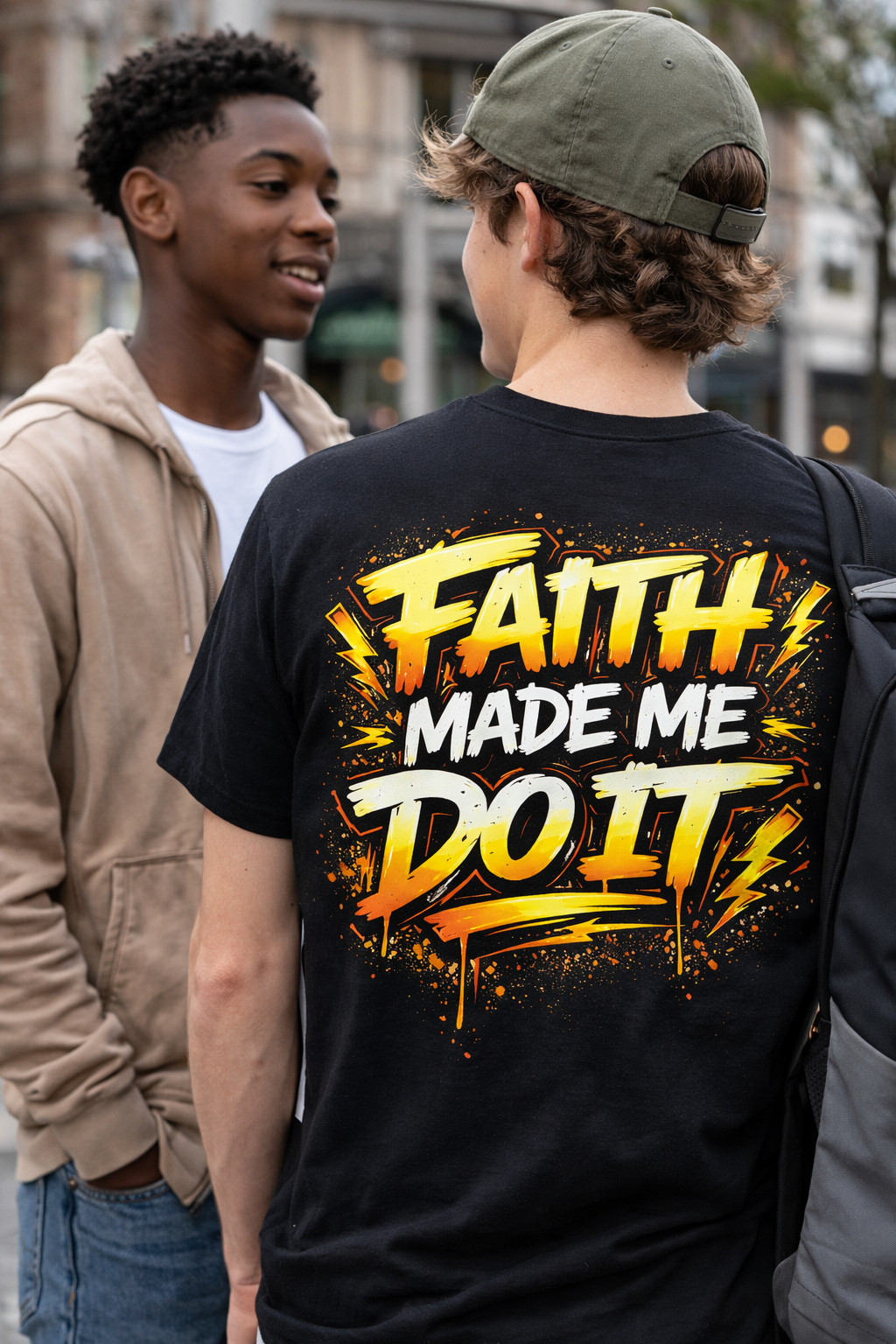 Faith Made Me Do It T-Shirt — Bold Christian Graphic Tee