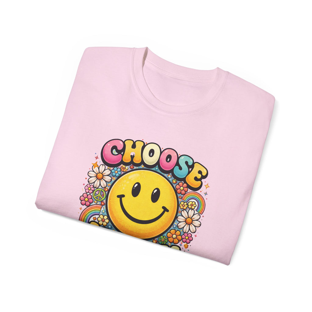 Choose Happy Smiley T-Shirt — Retro Happy Face Tee