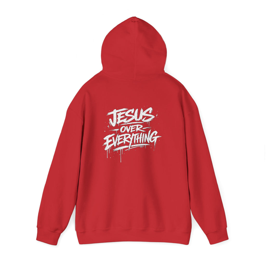 Jesus Over Everything Hoodie - Christian Faith Graphic Hoodie