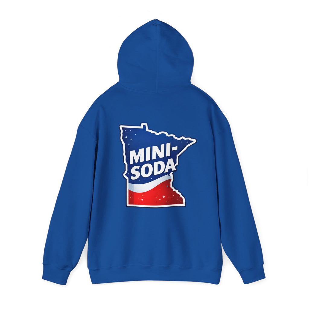 Minnesota Mini-Soda Hooded Sweatshirt — Red White & Blue State Graphic