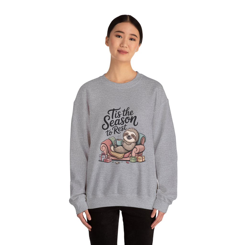 Tis the Season to Rest Sweatshirt | Introvert Christmas, Festive Burnout