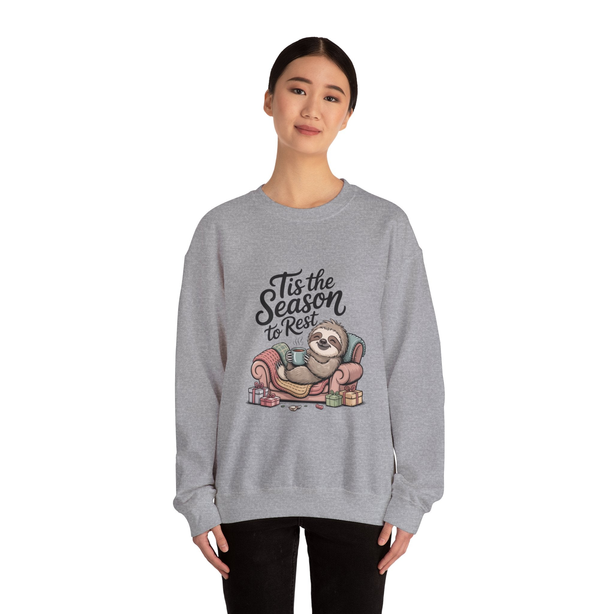 Tis the Season to Rest Sweatshirt | Introvert Christmas, Festive Burnout