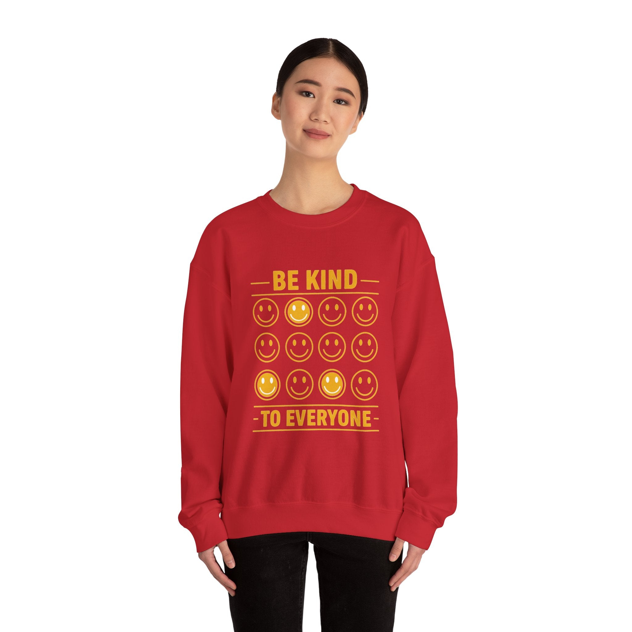 Be Kind To Everyone Sweatshirt — Positive Smile Emoji Crewneck