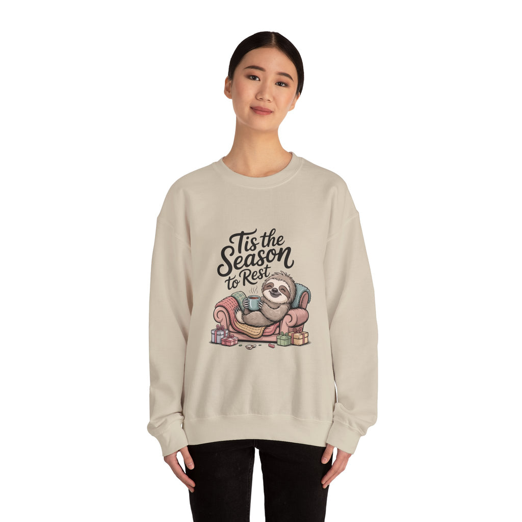 Tis the Season to Rest Sweatshirt | Introvert Christmas, Festive Burnout