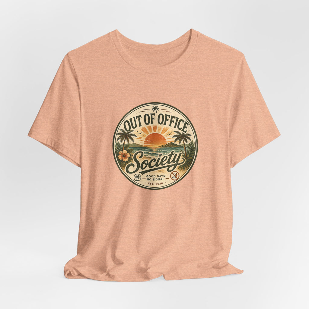 Out of Office Society Tee — Vacation Vibes Sunset Graphic T-Shirt