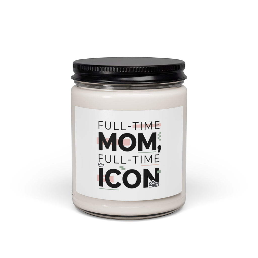 Full-Time Mom, Full-Time Icon Candle | Scented Soy Candle, Minimal Streetwear Mom