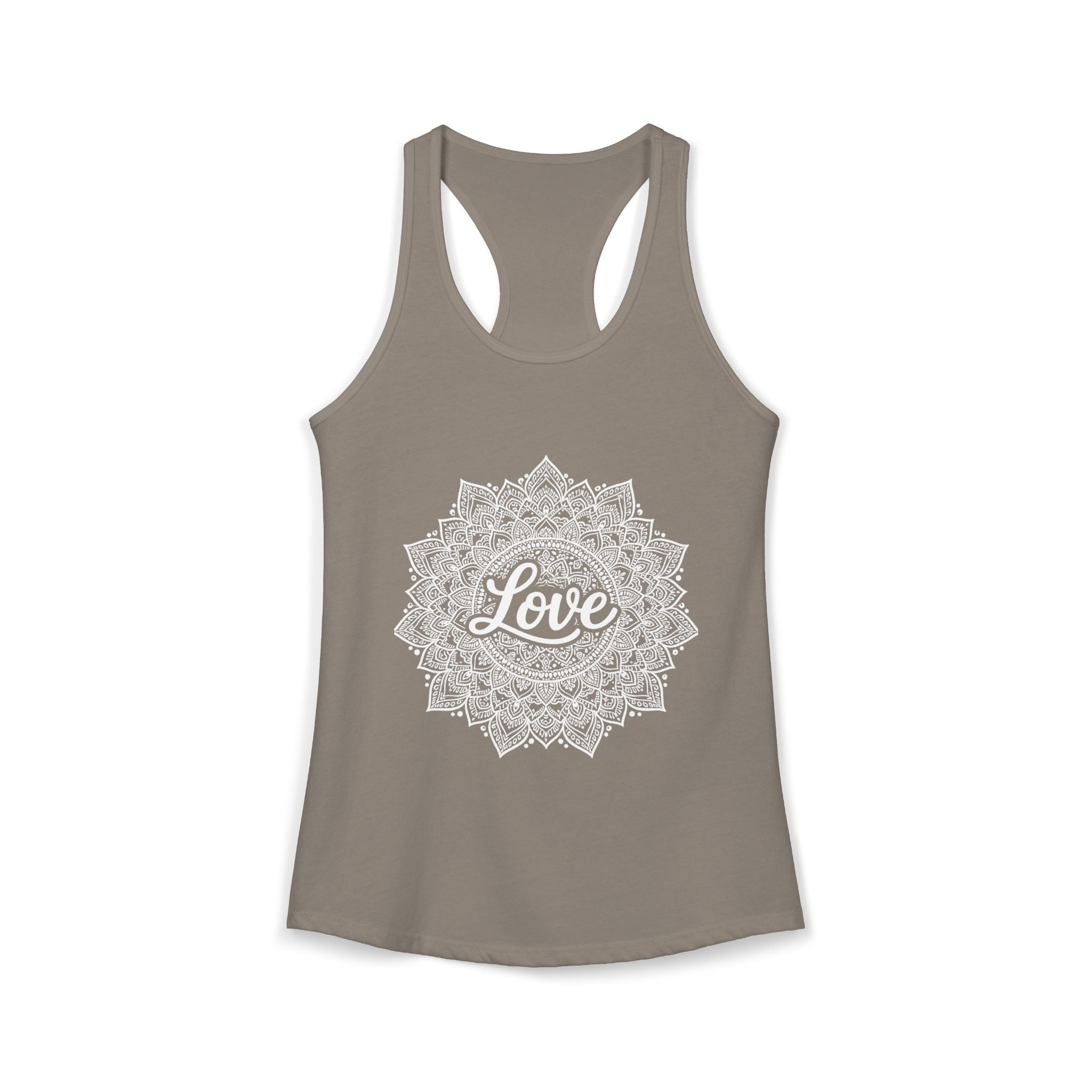 Love Mandala Tank Top for Women – Boho Racerback Beach Shirt