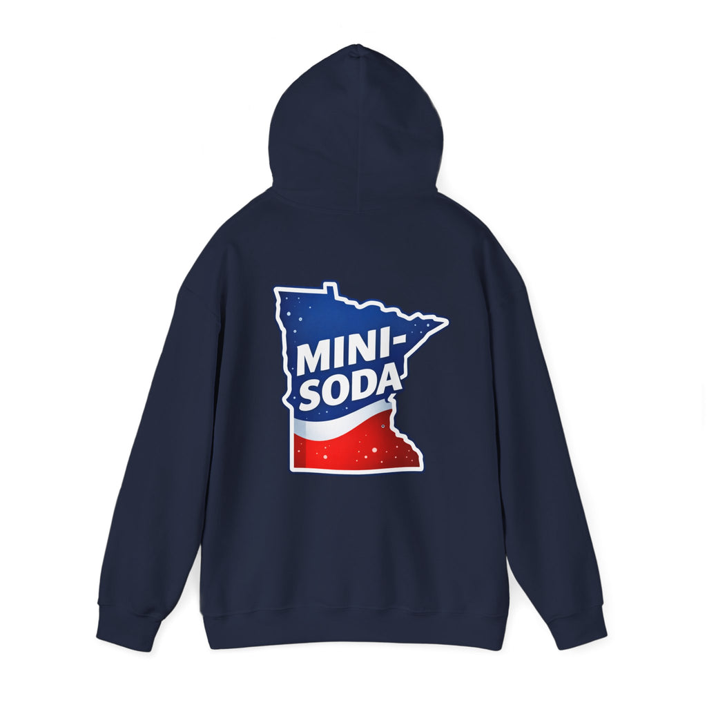 Minnesota Mini-Soda Hooded Sweatshirt — Red White & Blue State Graphic