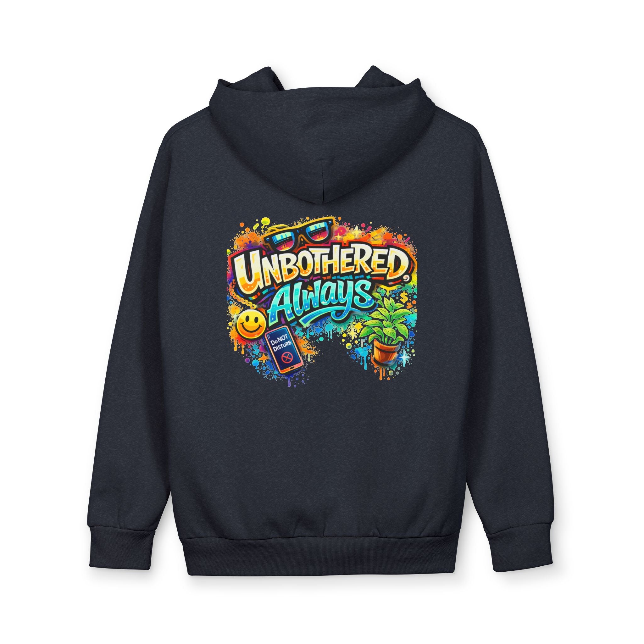Unbothered Always Hoodie — Colorful Retro Vibes Pullover