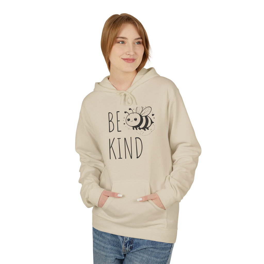 Bee Kind Hoodie — Cute Minimalist Bee Graphic Sweatshirt, Positive Message Gift
