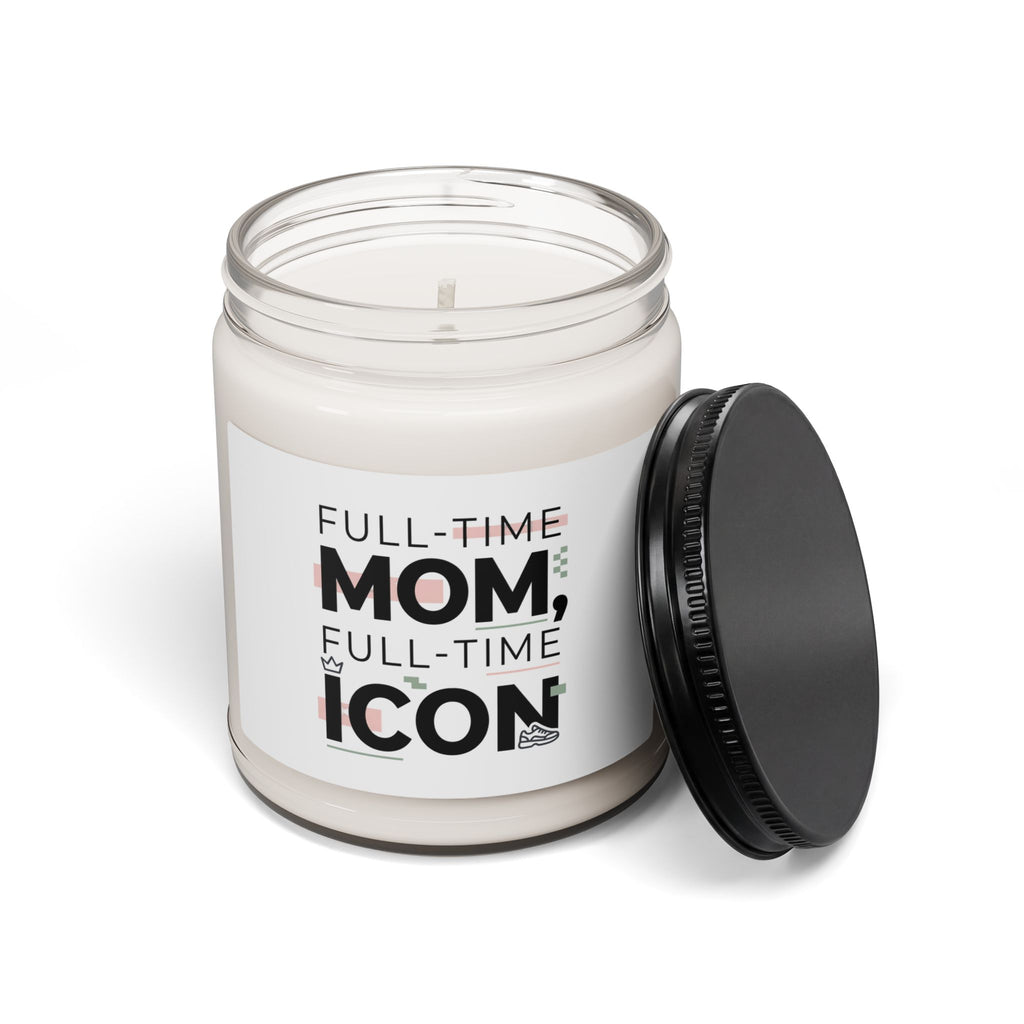 Full-Time Mom, Full-Time Icon Candle | Scented Soy Candle, Minimal Streetwear Mom