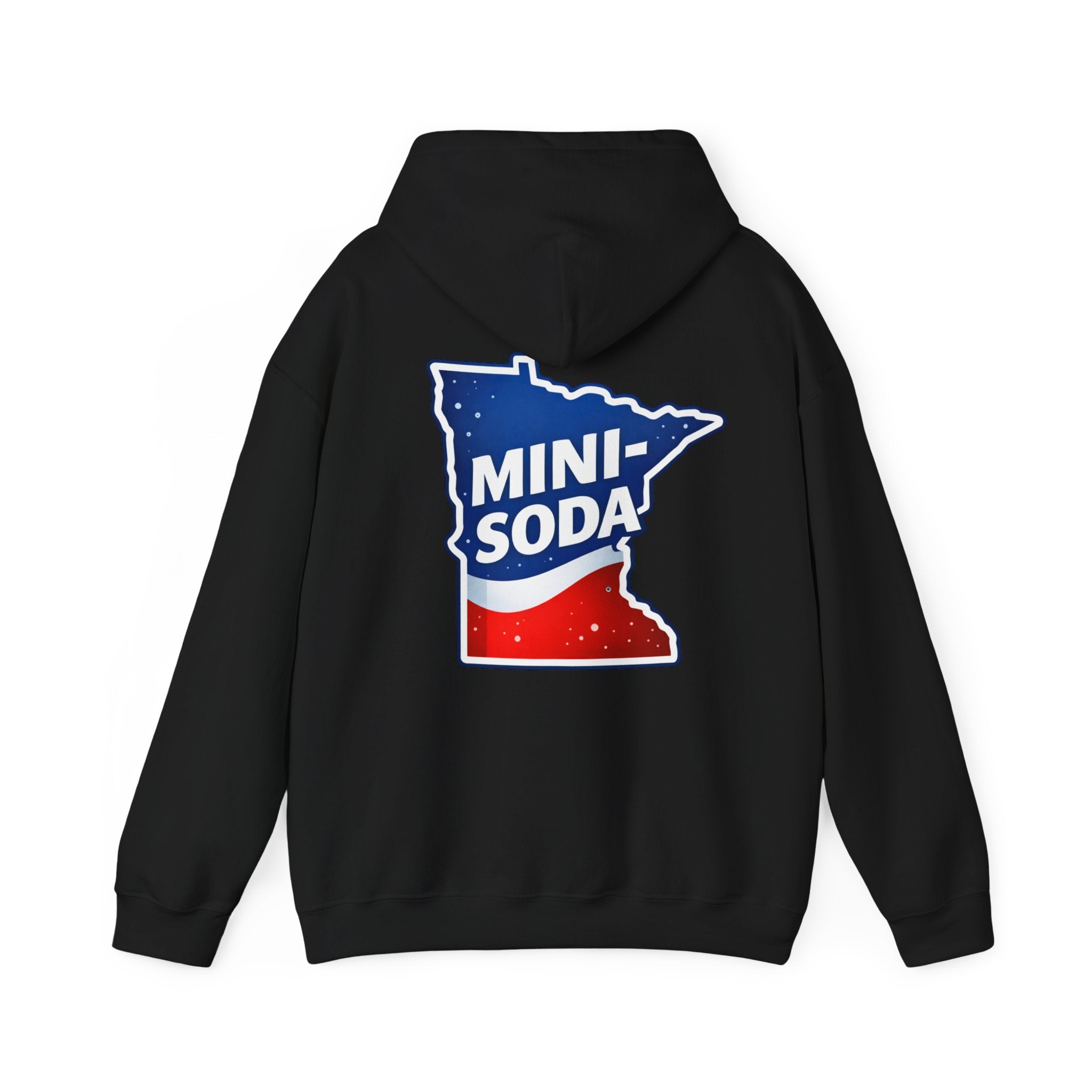 Minnesota Mini-Soda Hooded Sweatshirt — Red White & Blue State Graphic