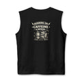 Muscle Tank — "Running on Caffeine & Denial" Graphic Fitness Tank Top