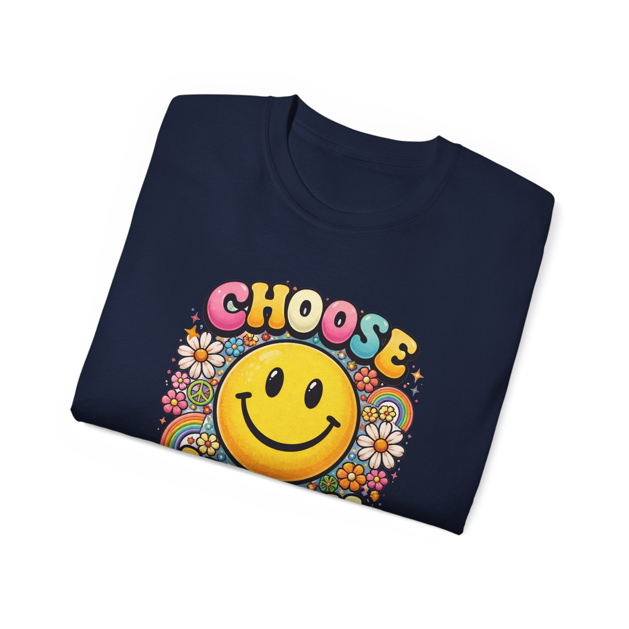 Choose Happy Smiley T-Shirt — Retro Happy Face Tee