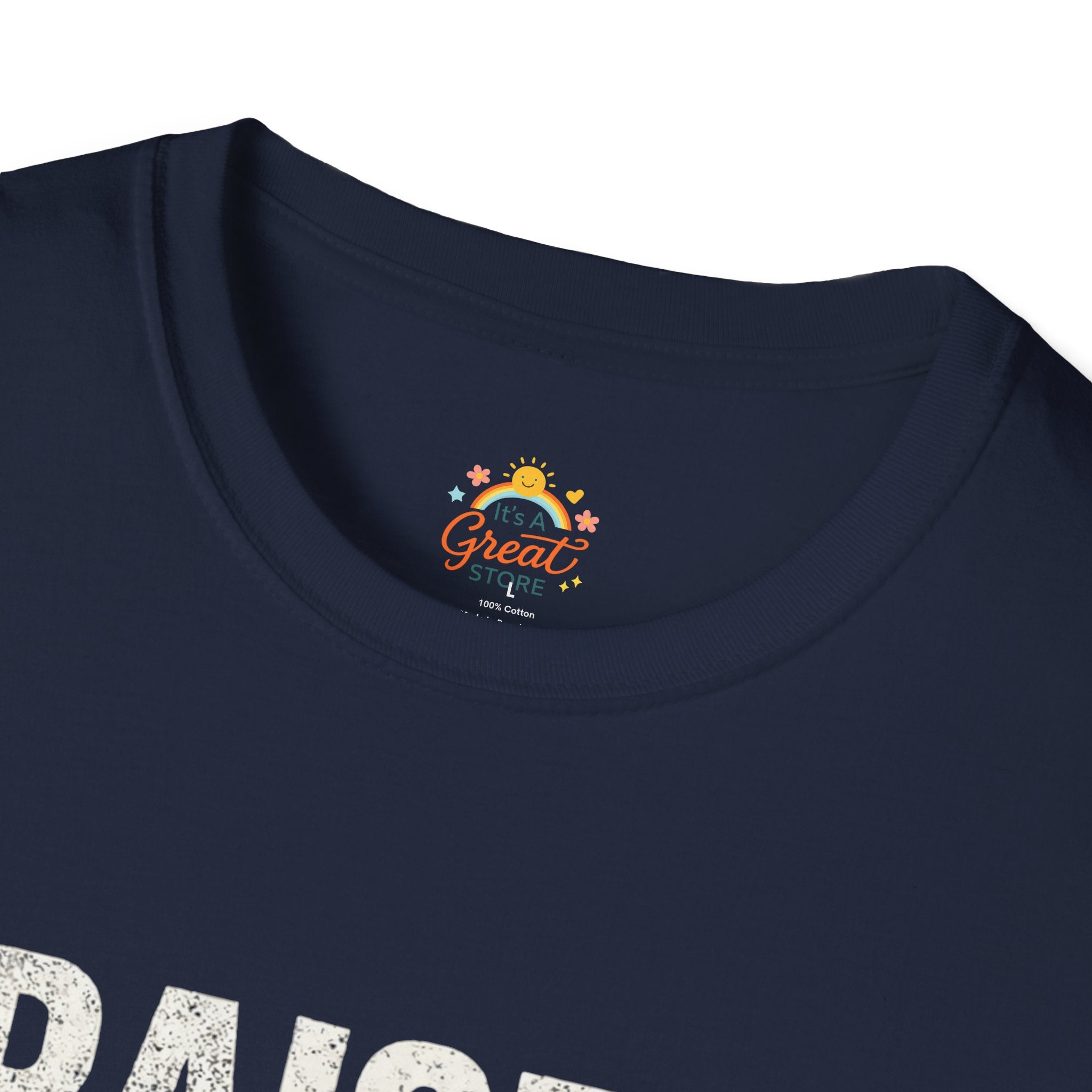 T-Shirt — "Raised by a Strong Woman" Vintage Text Tee