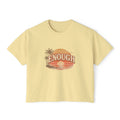 Enough Vintage Sunset Tee — Women's Boxy Graphic Top