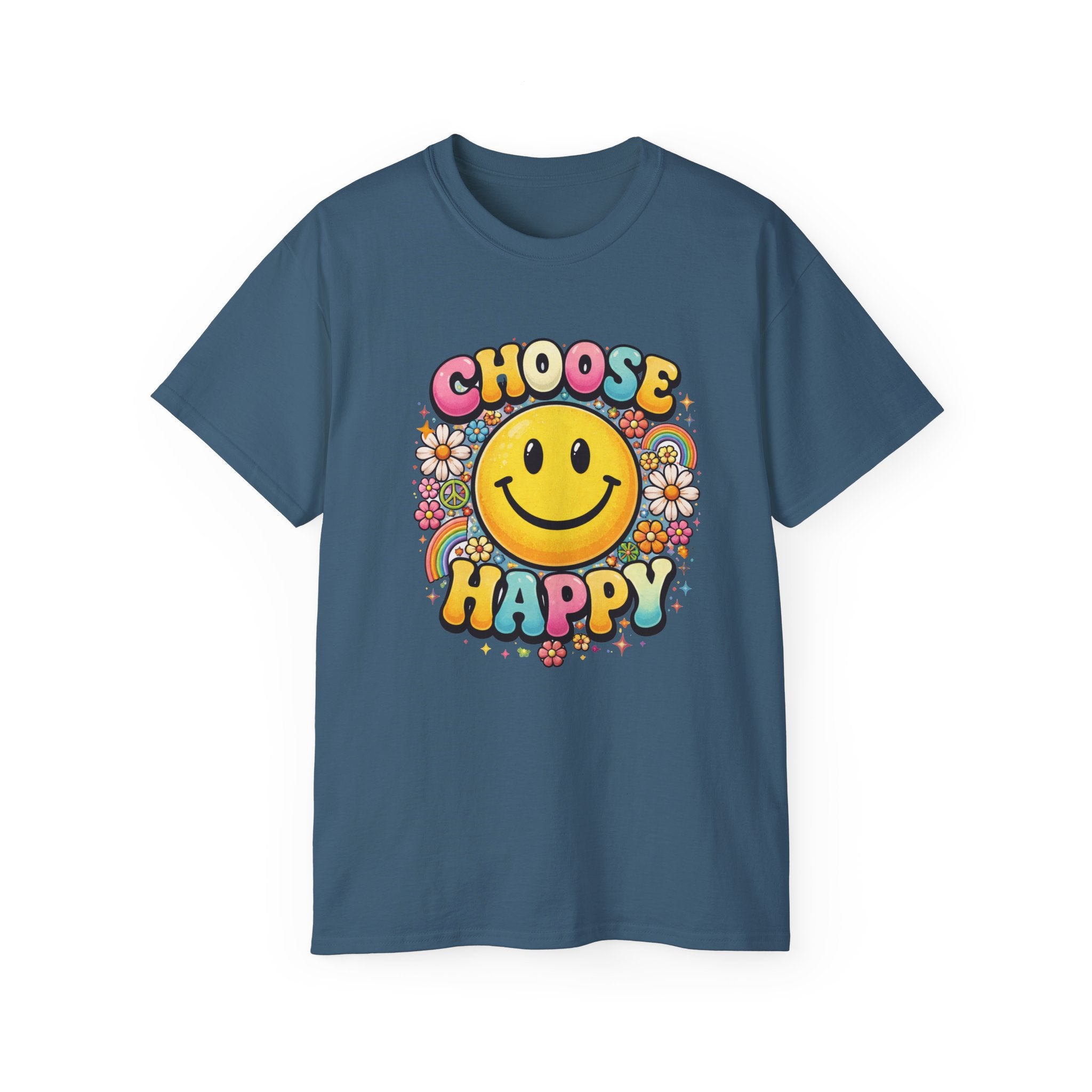 Choose Happy Smiley T-Shirt — Retro Happy Face Tee