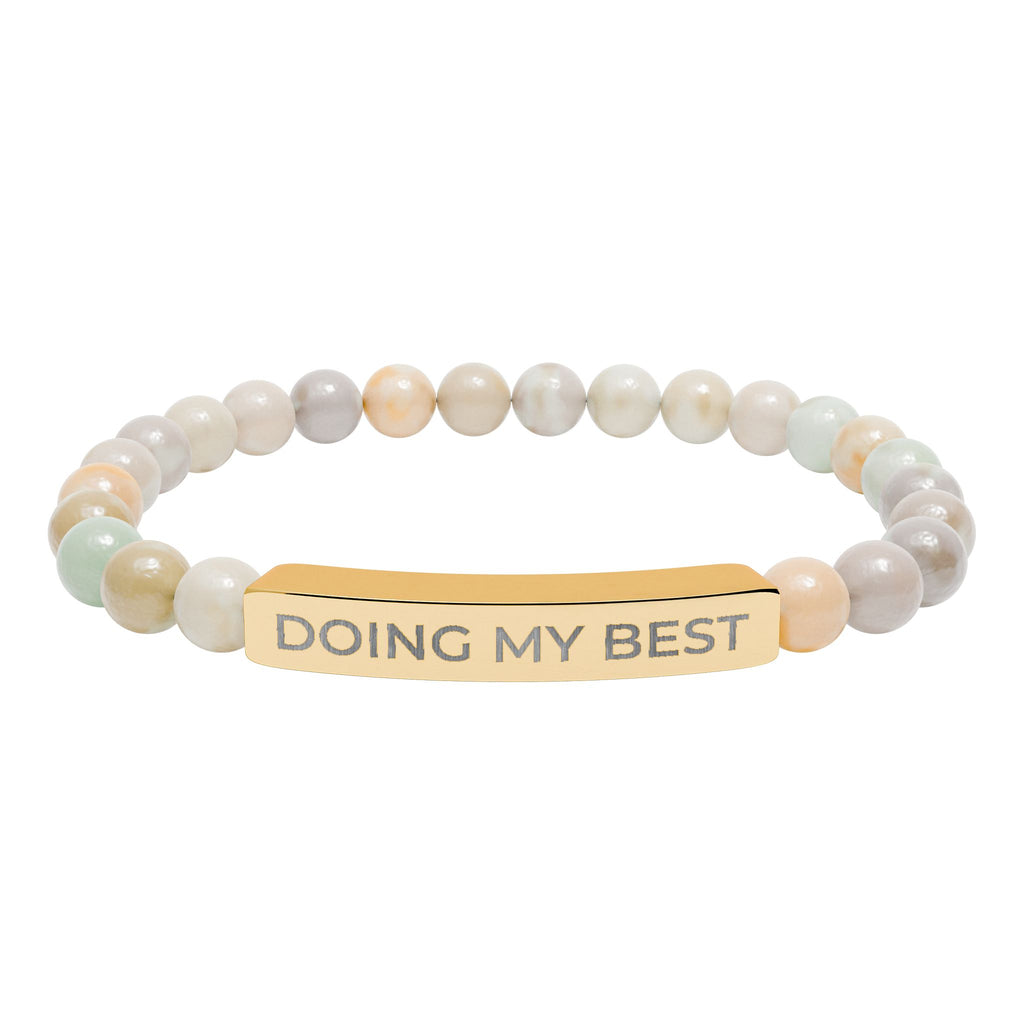 Doing My Best – Natural Stone Bar Bracelet