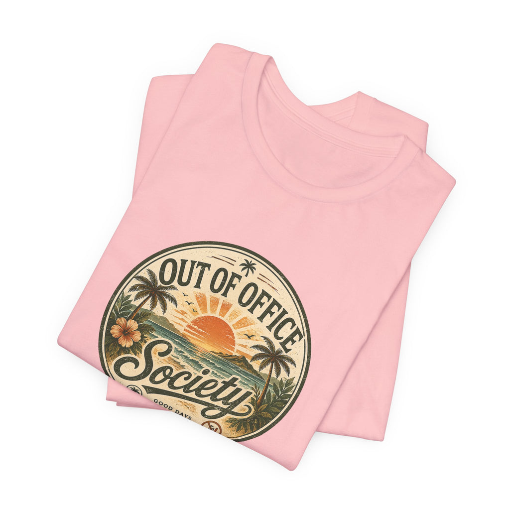 Out of Office Society Tee — Vacation Vibes Sunset Graphic T-Shirt