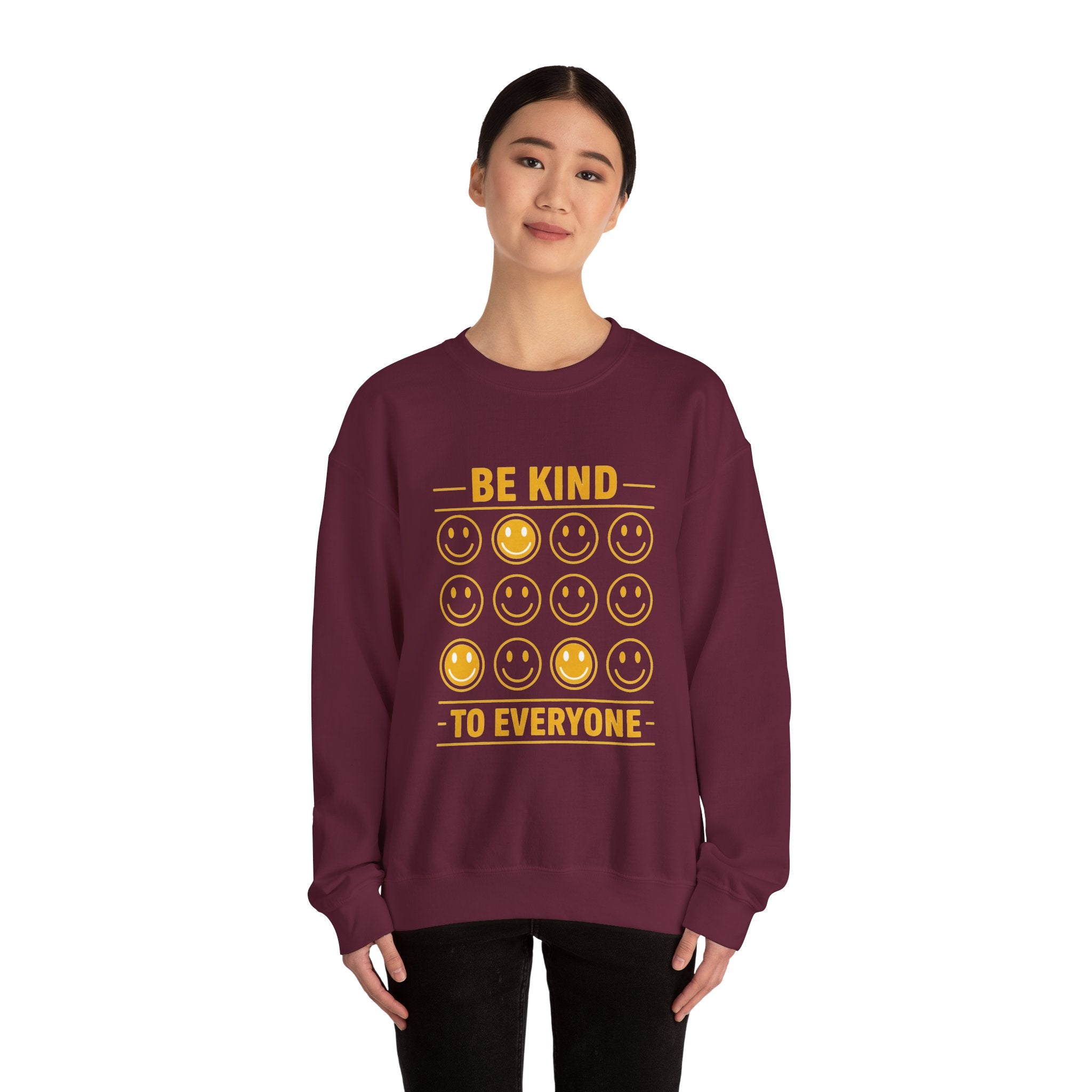 Be Kind To Everyone Sweatshirt — Positive Smile Emoji Crewneck